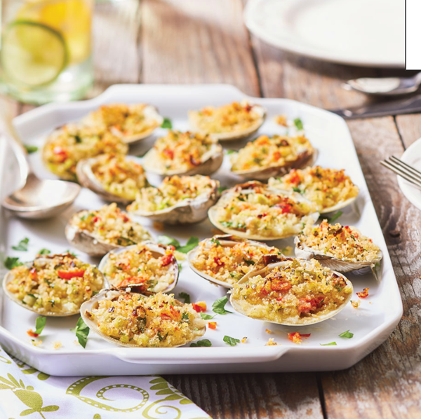 Spicy stuffed clams