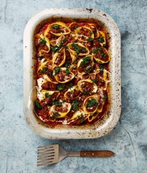 Spicy stuffed pasta shells