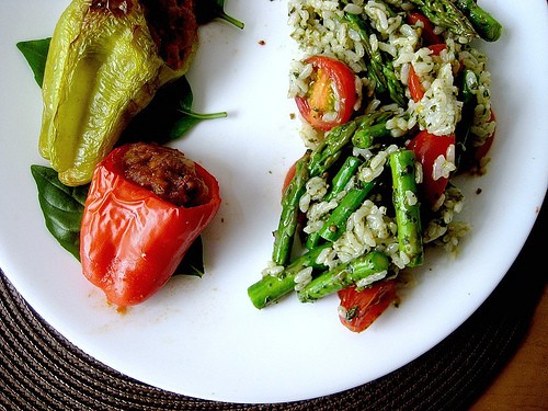 Spicy stuffed peppers