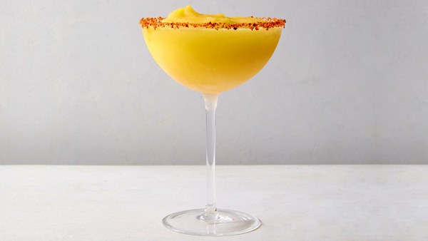 Spicy-sweet frozen mango margarita