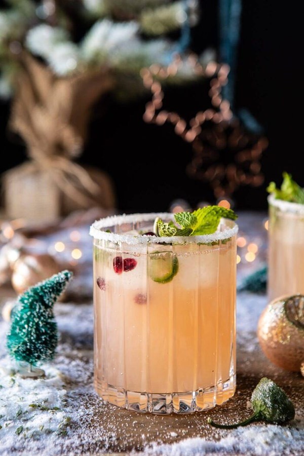 Spicy sweet Grinch cocktail