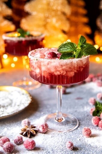 Spicy sweet holiday storm cocktail