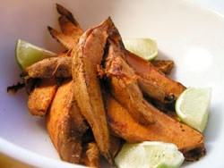 Spicy sweet potatoes with lime