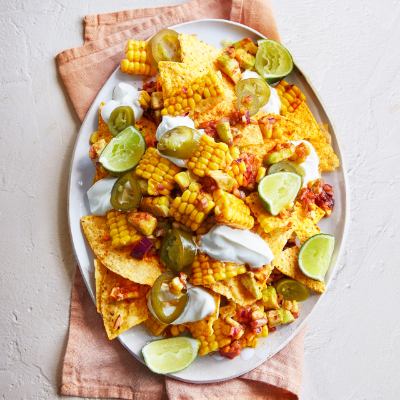 Spicy sweetcorn tortilla chips