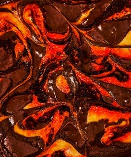Spicy tahini cream cheese swirled brownies