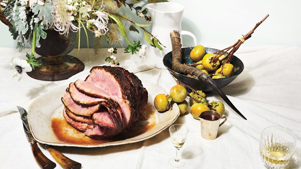 Spicy-tamarind-and-honey glazed spiral ham