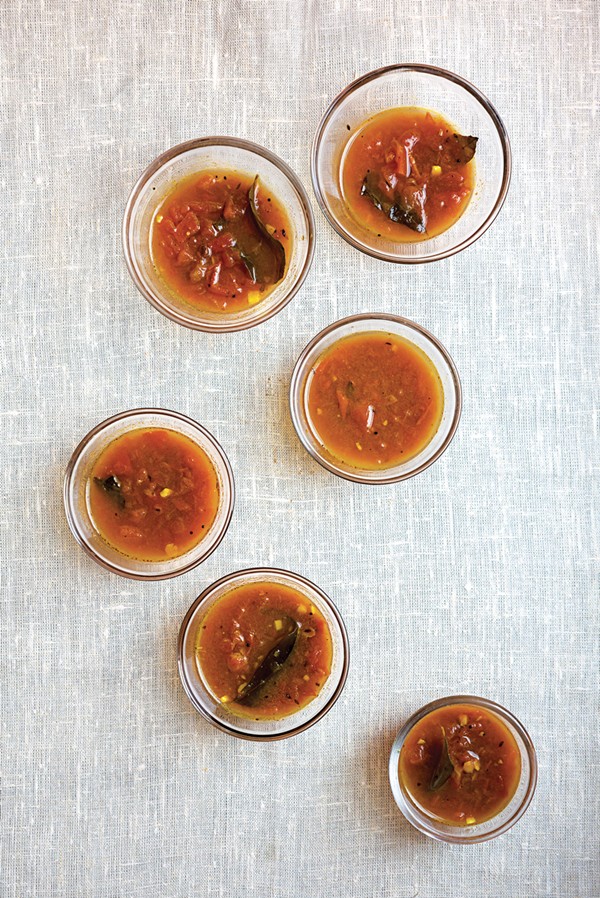 Spicy tamarind soup (Smita Chandra's rasam)