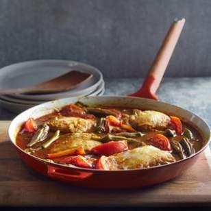 Spicy tamarind stewed fish & okra