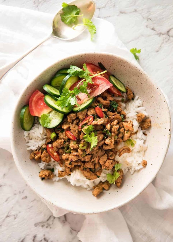Spicy Thai chicken stir fry