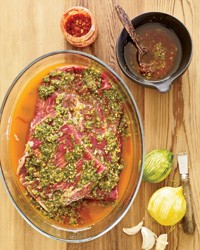 Spicy Thai marinade with basil and cilantro