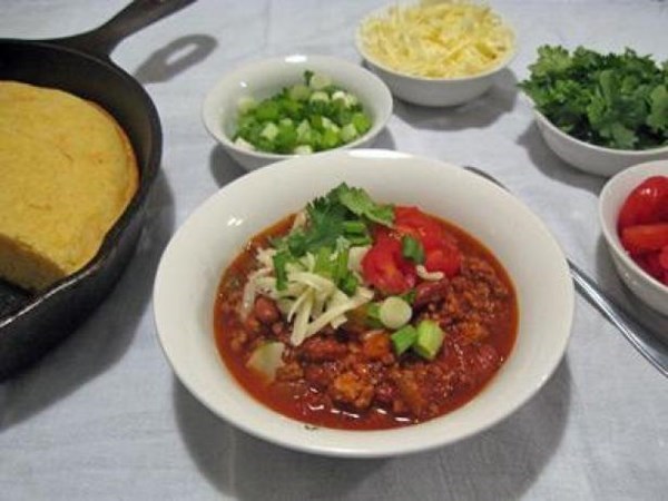 Spicy three-meat chili