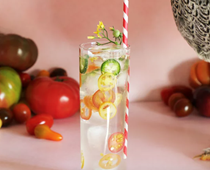 Spicy tomato vodka soda