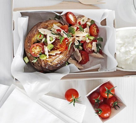 Spicy tuna & cottage cheese jacket
