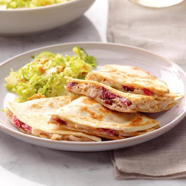 Spicy turkey quesadillas