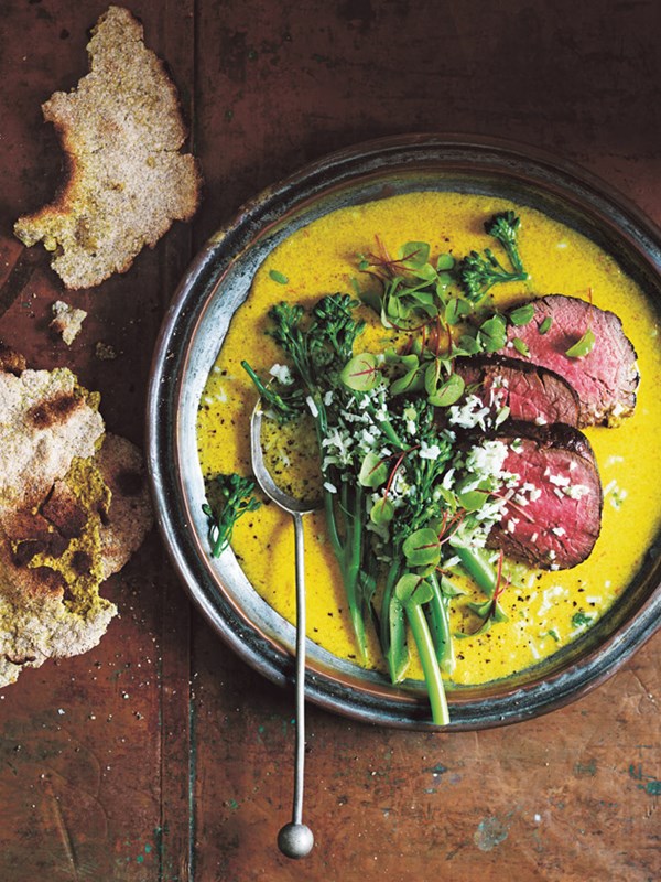 Spicy turmeric coconut curry with beef