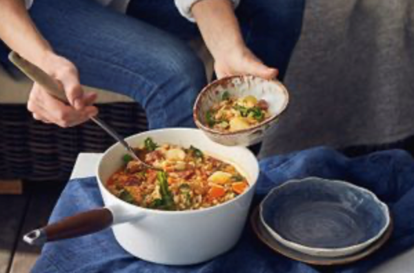 Spicy 'wedding' soup with Tuscan cabbage (Minestra maritata)