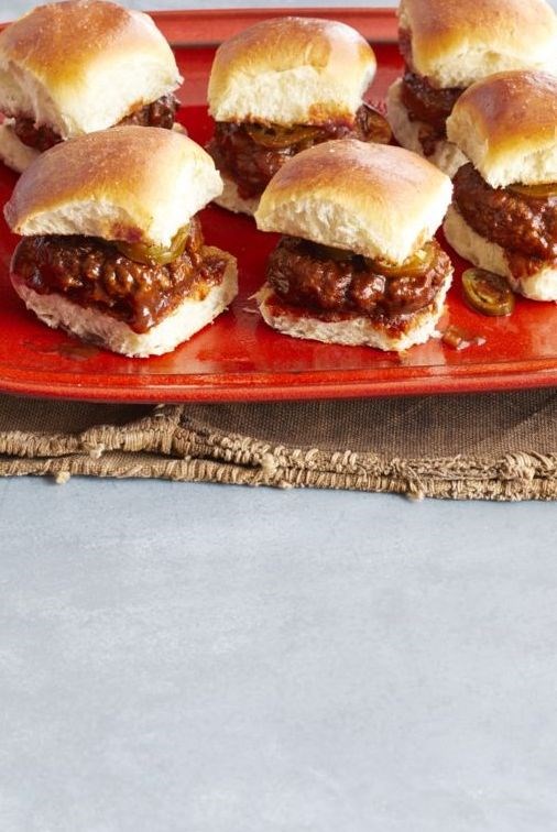 Spicy whiskey BBQ sliders