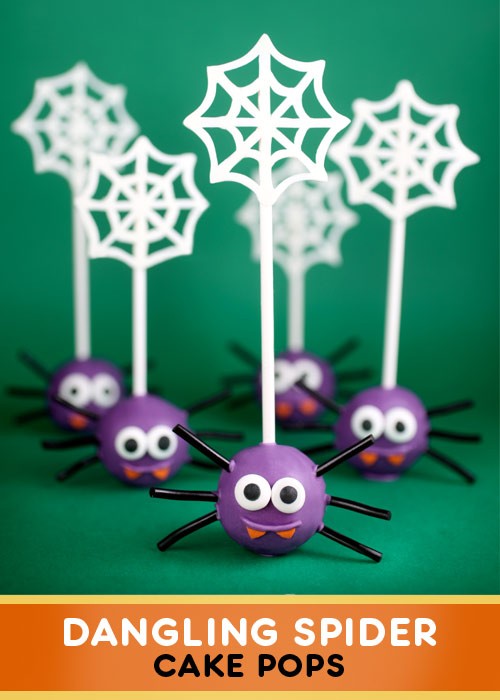 Spider web cake pops