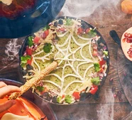 Spider's web taco dip