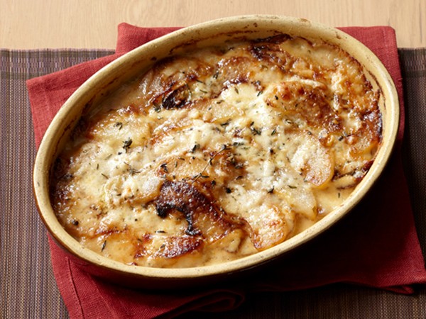 Spike Mendelsohn's celery root, potato and pear gratin