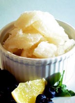 Spiked lemon ginger sorbet