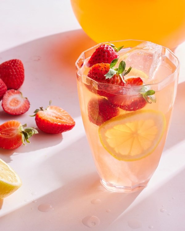 Spiked pink lemonade