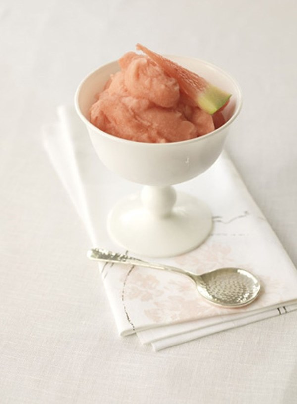 Spiked watermelon granita