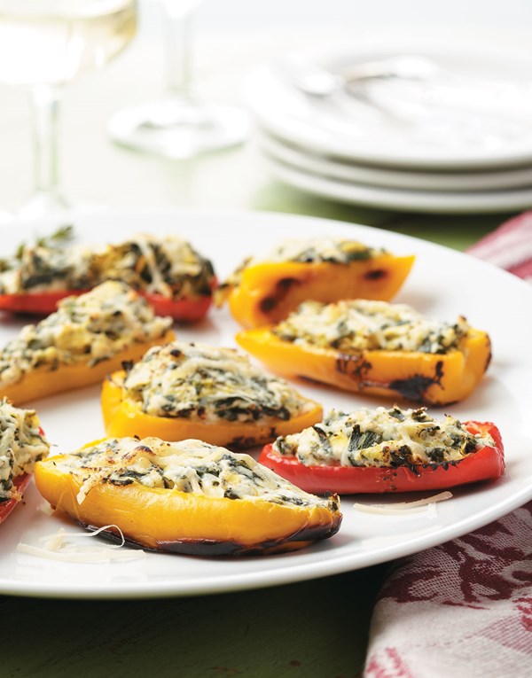 Spinach & artichoke-stuffed mini peppers