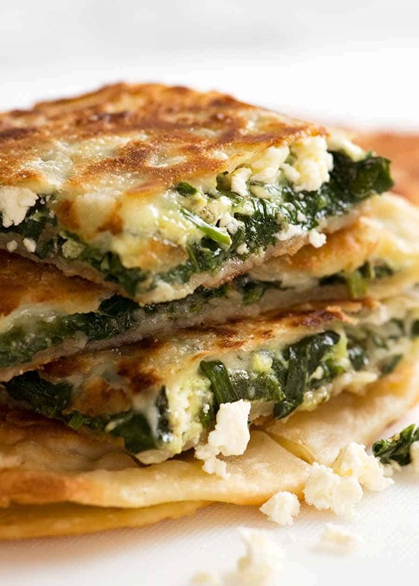 Spinach & feta gozleme