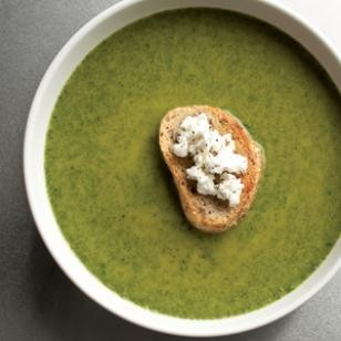 Spinach & goat cheese bisque