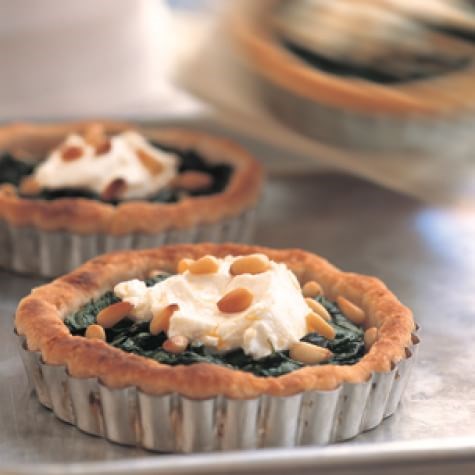 Spinach & goat cheese tartlets