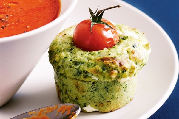 Spinach & goat's cheese muffins