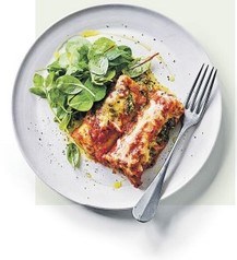 Spinach & tomato cannelloni