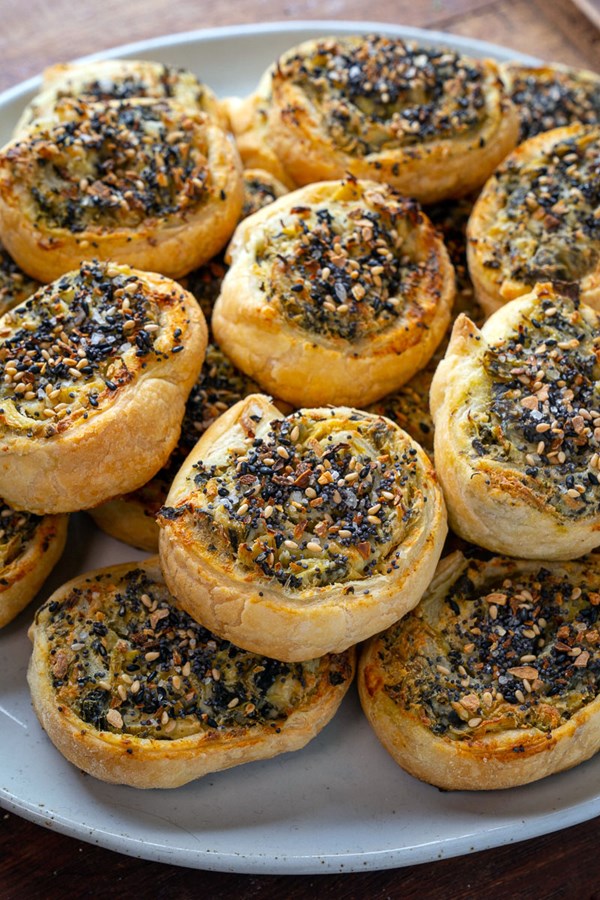 Spinach and artichoke dip pinwheels