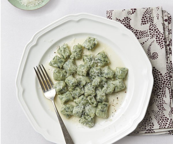 Spinach and basil gnocchi