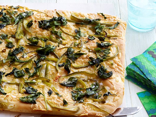 Spinach and cheese flatbread
