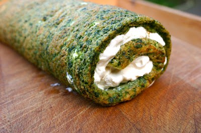 Spinach and cheese roulade