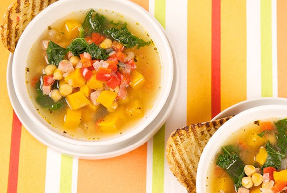 Spinach and chickpea soup