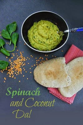 Spinach and coconut dal