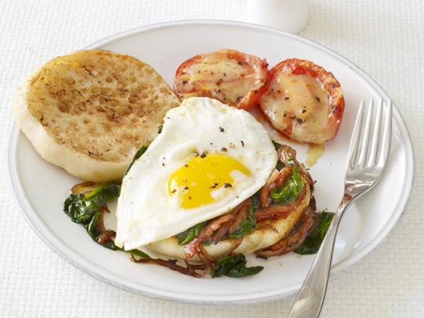 Spinach and egg sandwiches