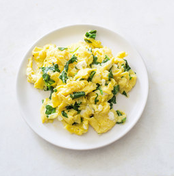 Spinach and feta breakfast scramble