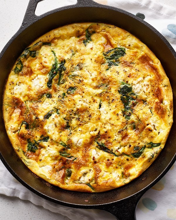 Spinach and feta frittata