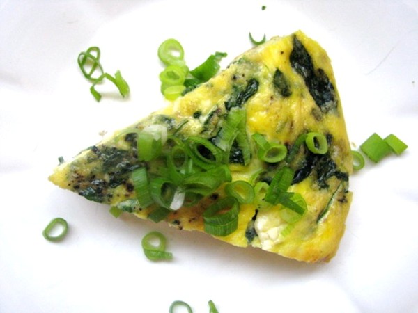 Spinach and feta frittata
