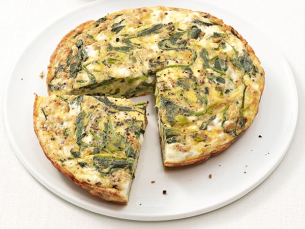 Spinach and feta frittata