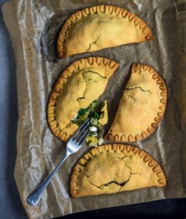 Spinach and feta hand pies