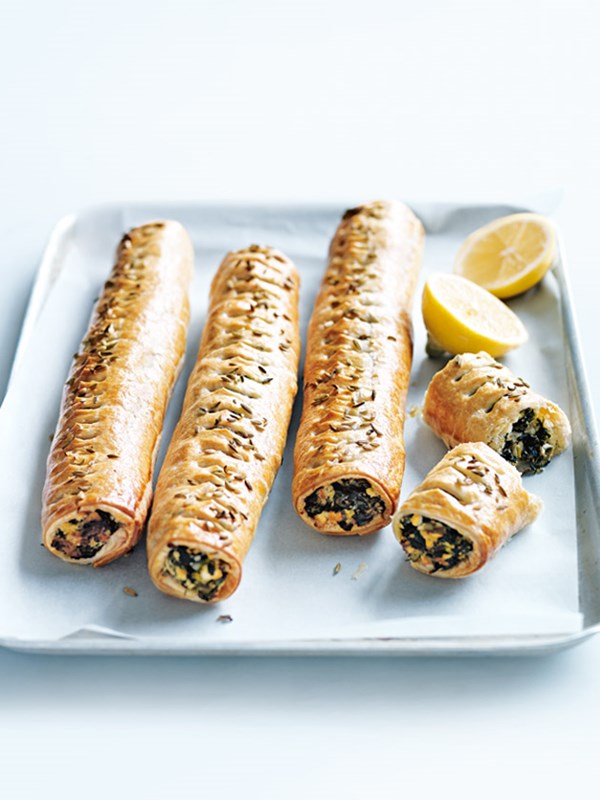 Spinach and feta rolls