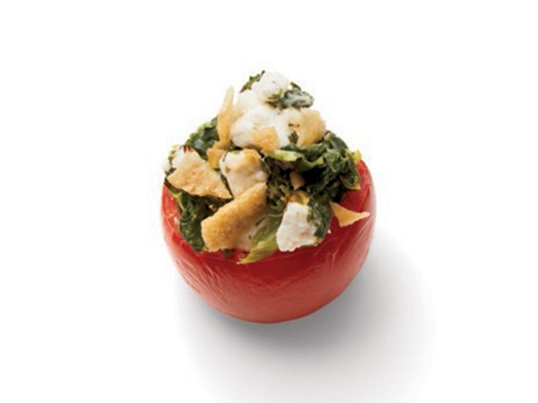 Spinach and feta stuffed tomatoes 