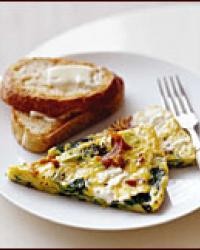 Spinach and goat cheese frittata