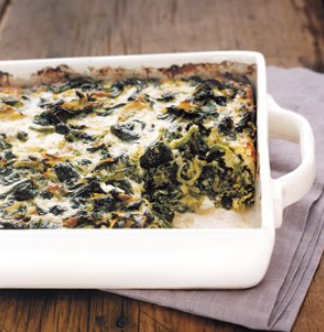Spinach and Gruyère gratin