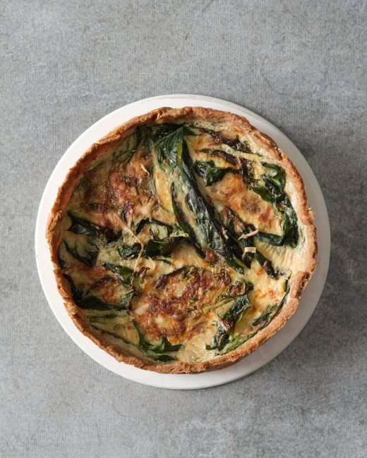 Spinach and Gruyère quiche